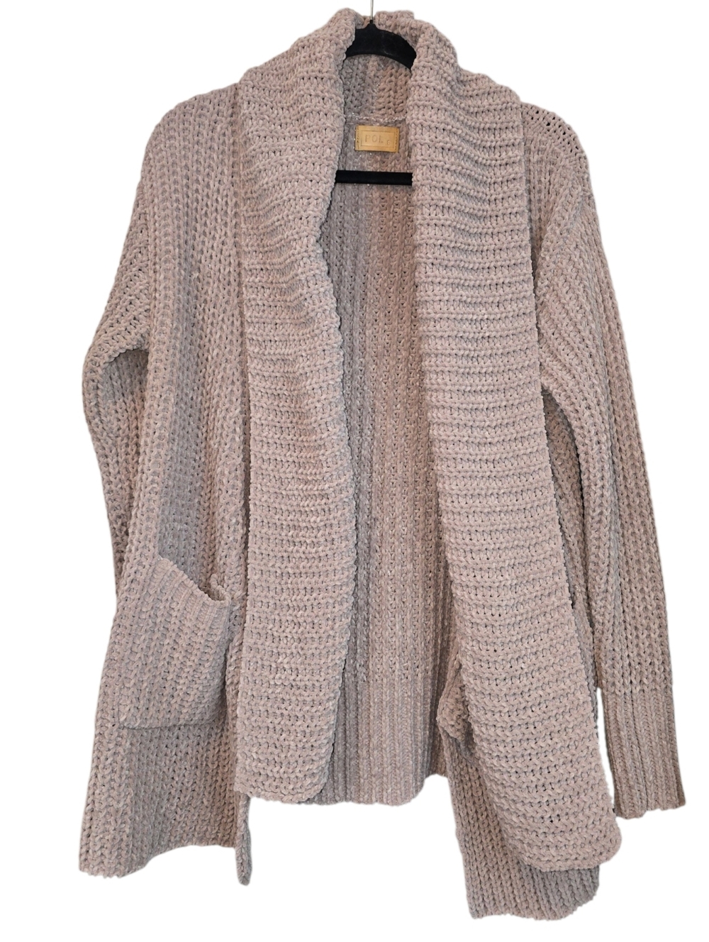 POL Soft Knit Open Front Slouchy Cardigan Oversized Mocha Taupe NWT Size Small - Picture 3 of 14